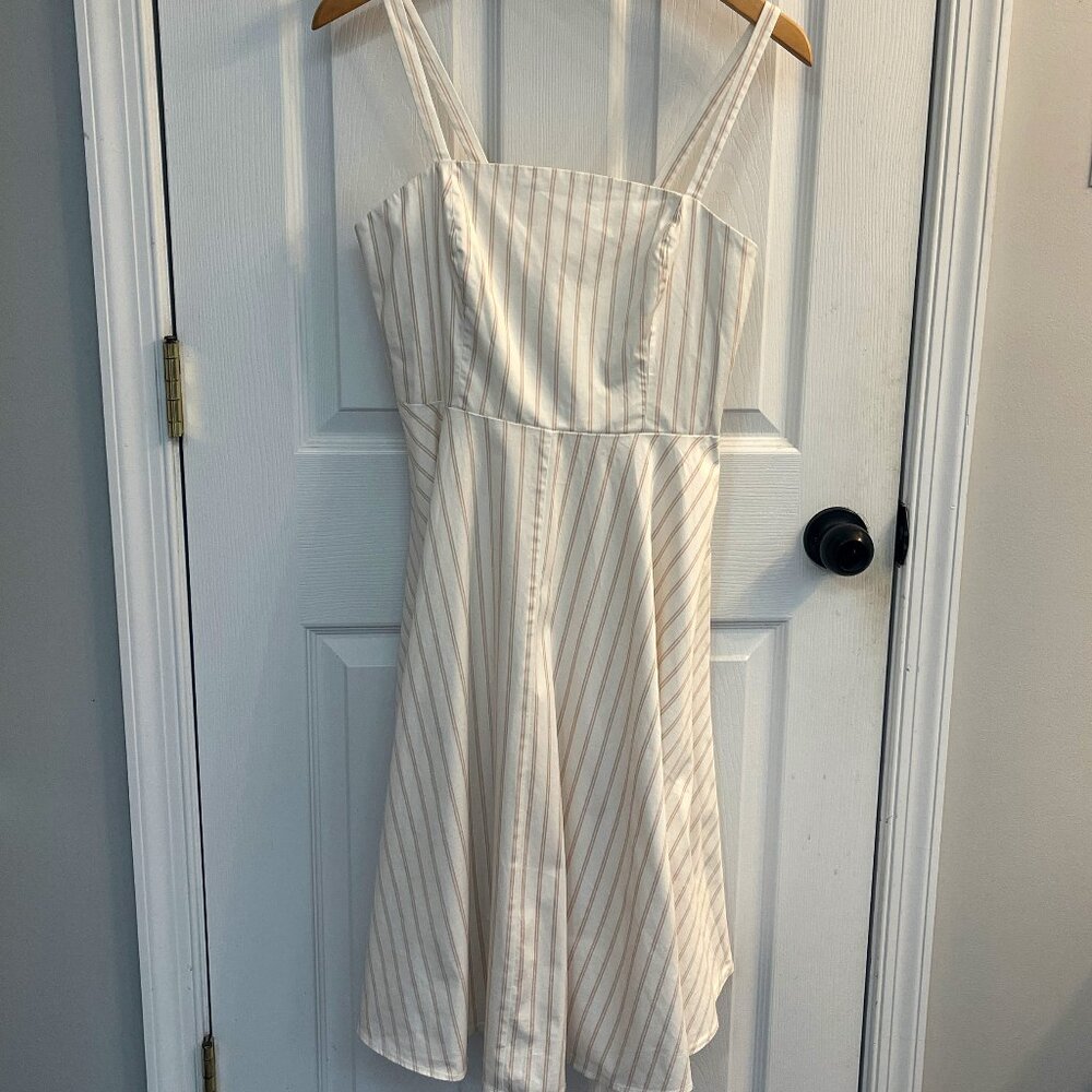 Leith by Nordstrom Striped Fit & Flare Sundress – Size Medium